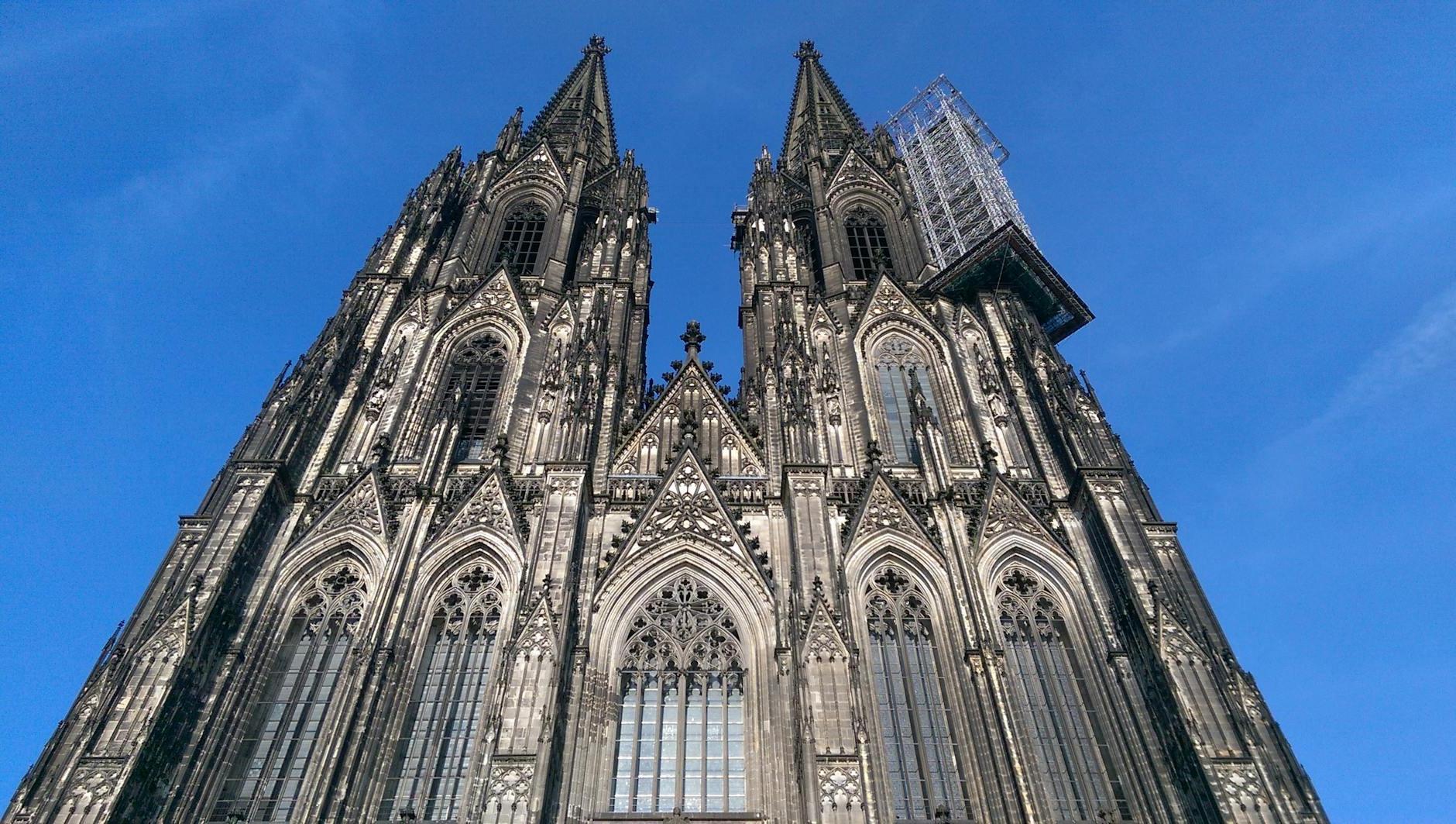 Facade of Cathedral Against Blue Sky