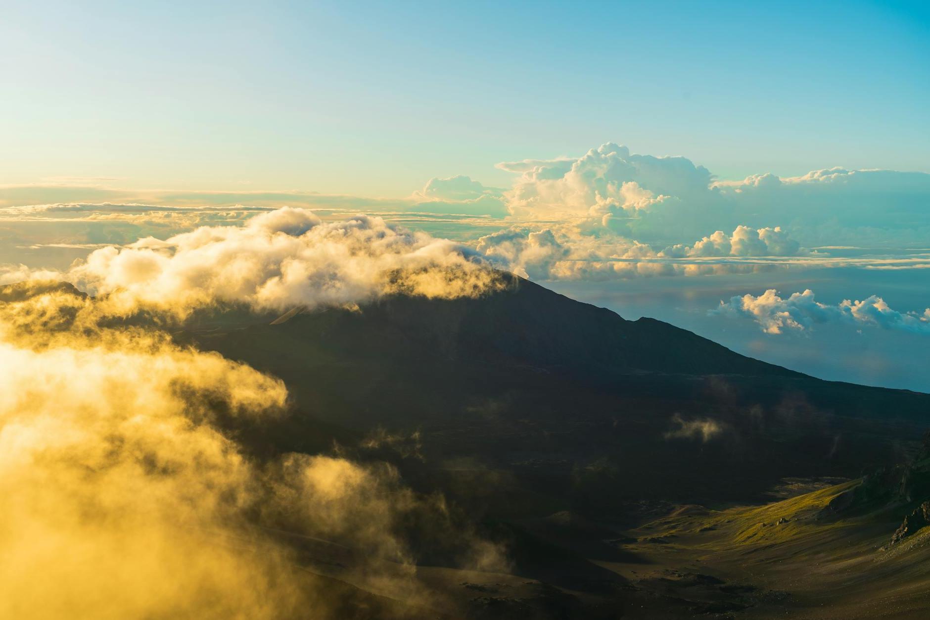 White Clouds over Mountain