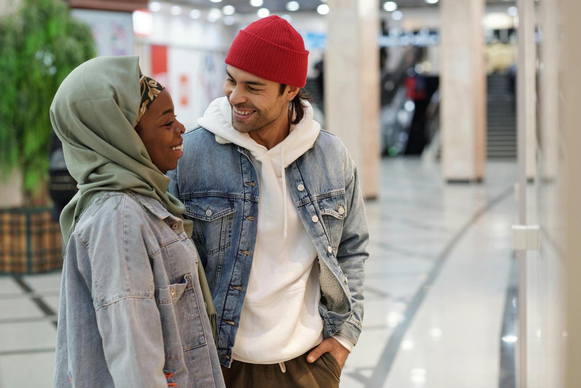 Muslim Couple in Shopping Mall