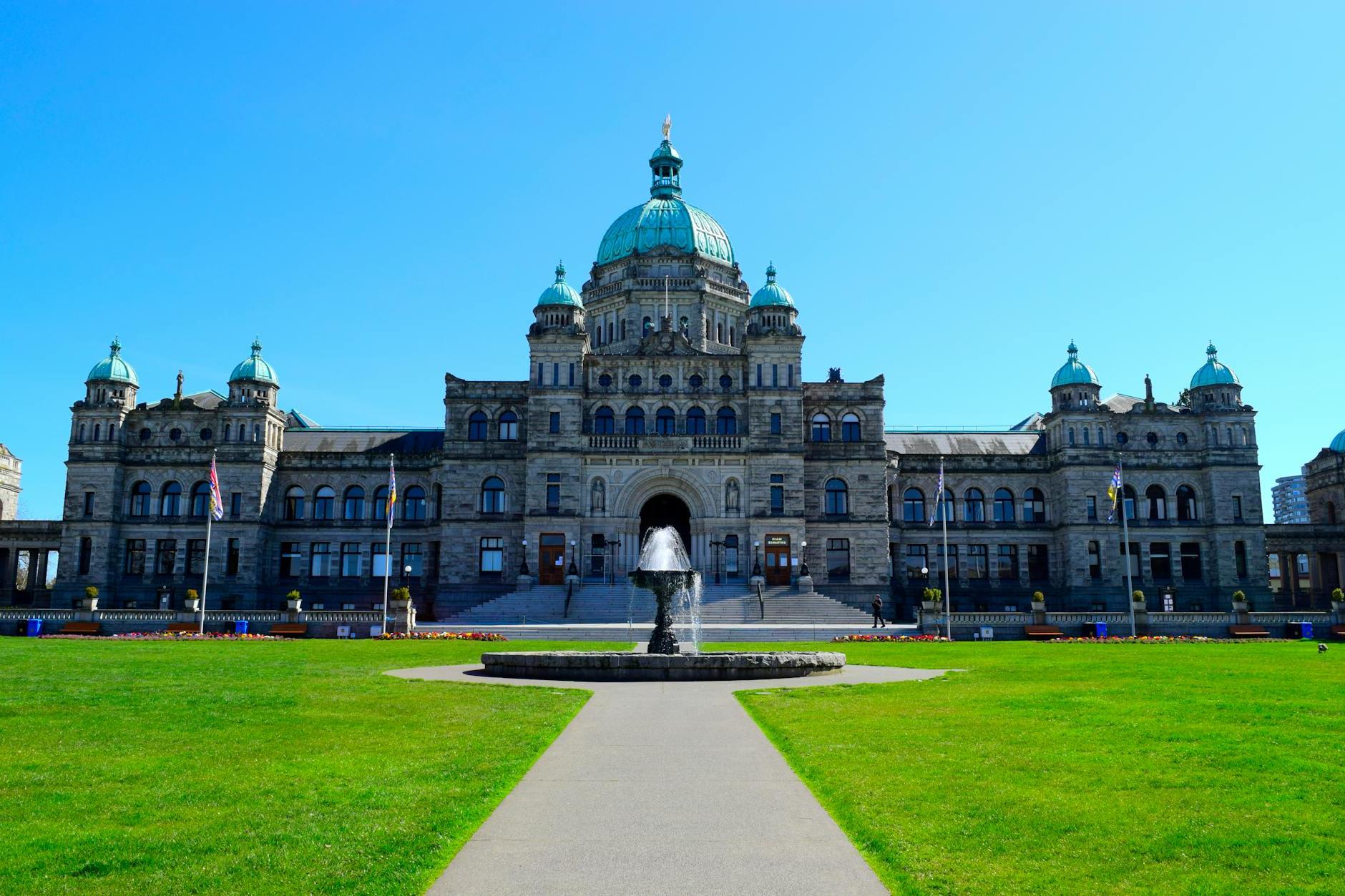 Facade of a Parliament Building in British Columbia