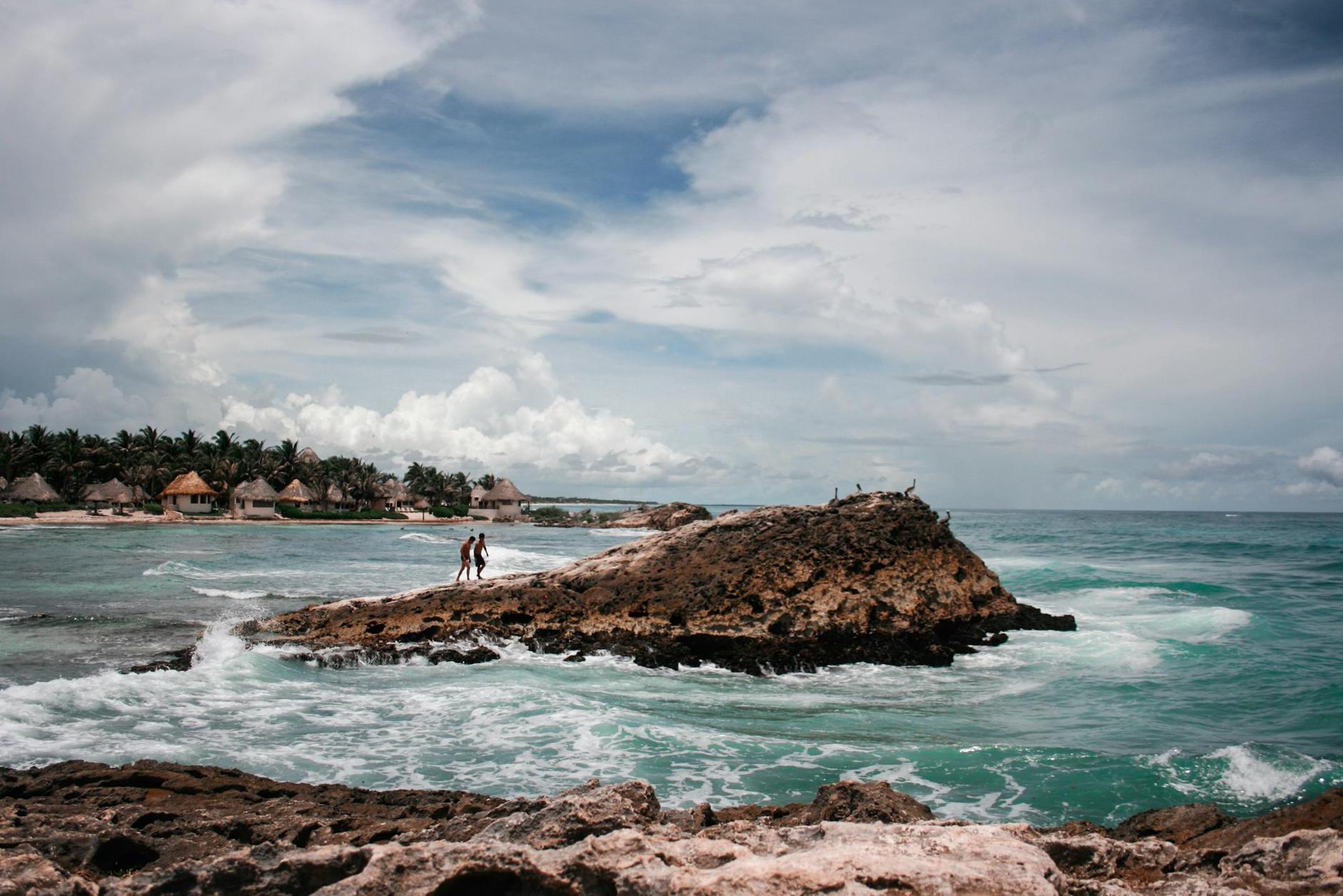 People on Beach in Mexico