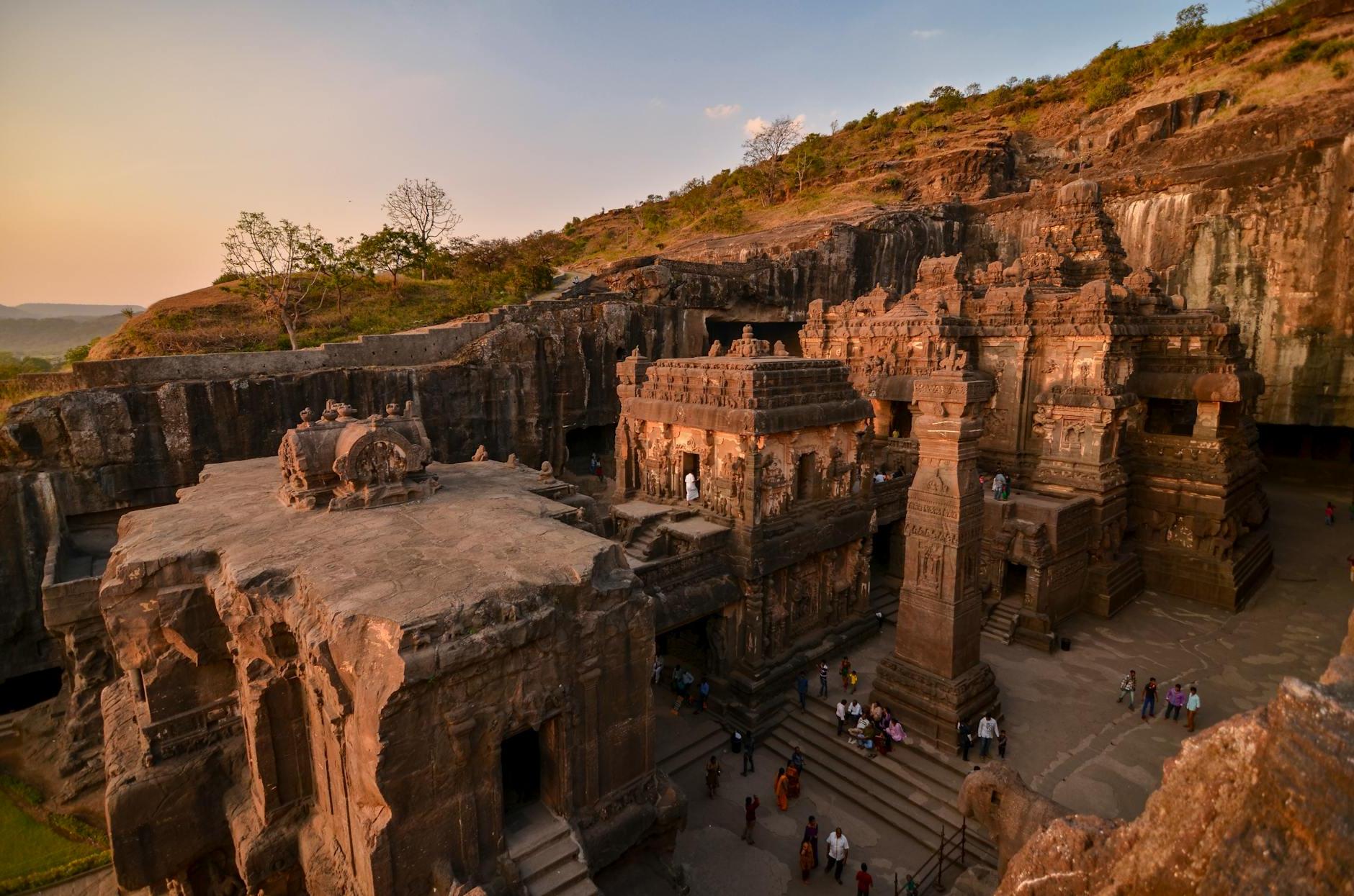 Busy People in an Archeological Site