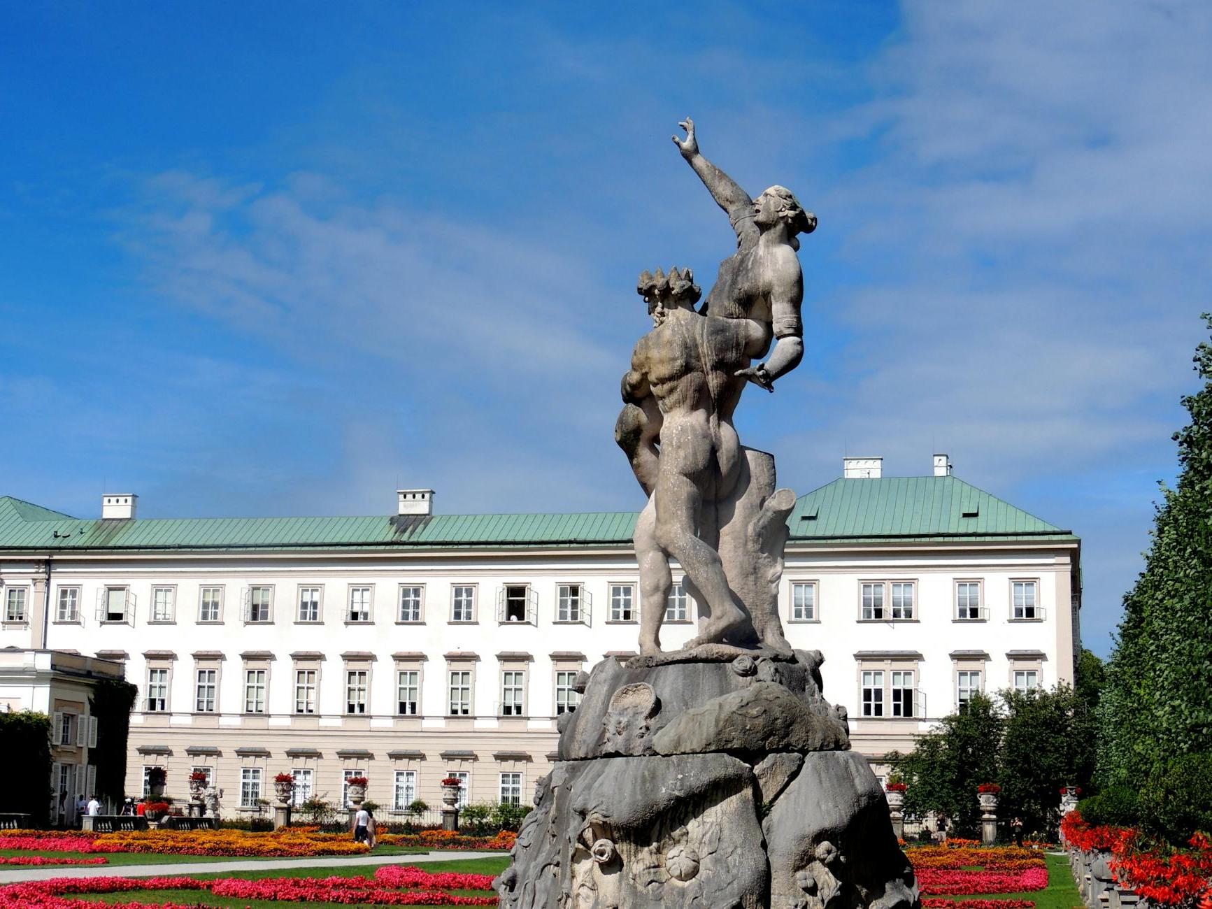 Sculpture in Garden of Mirabell Palace in Salzburg