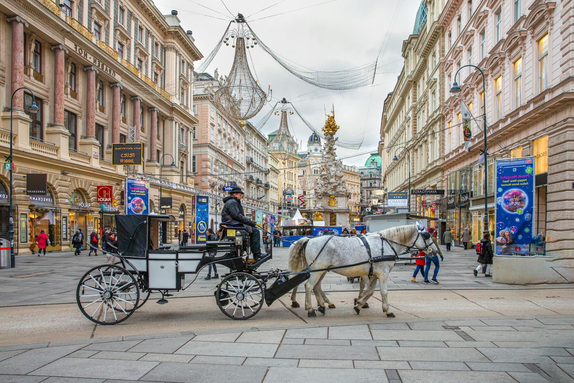 Old Carriage on Historical City Center Street