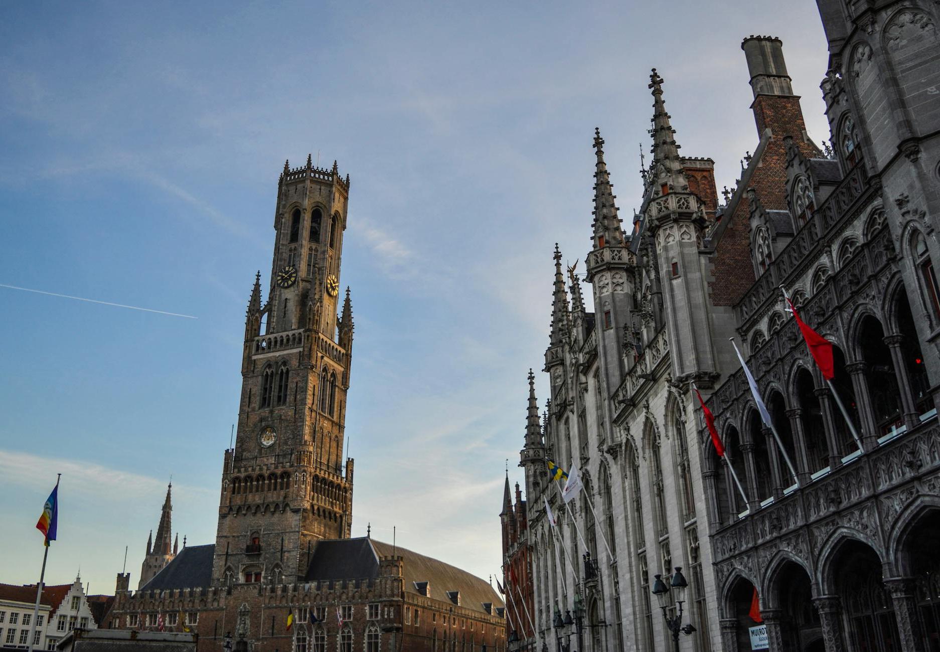 Low Angle Shot of the Belfry of Bruges