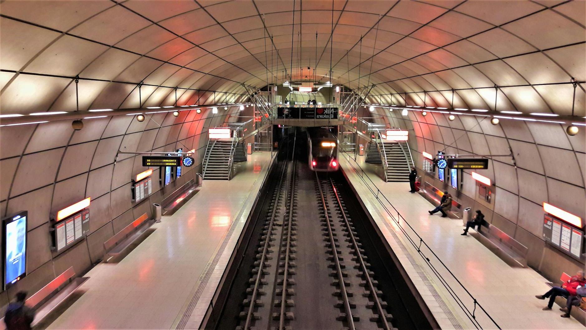 Metro Station in Bilbao in Spain