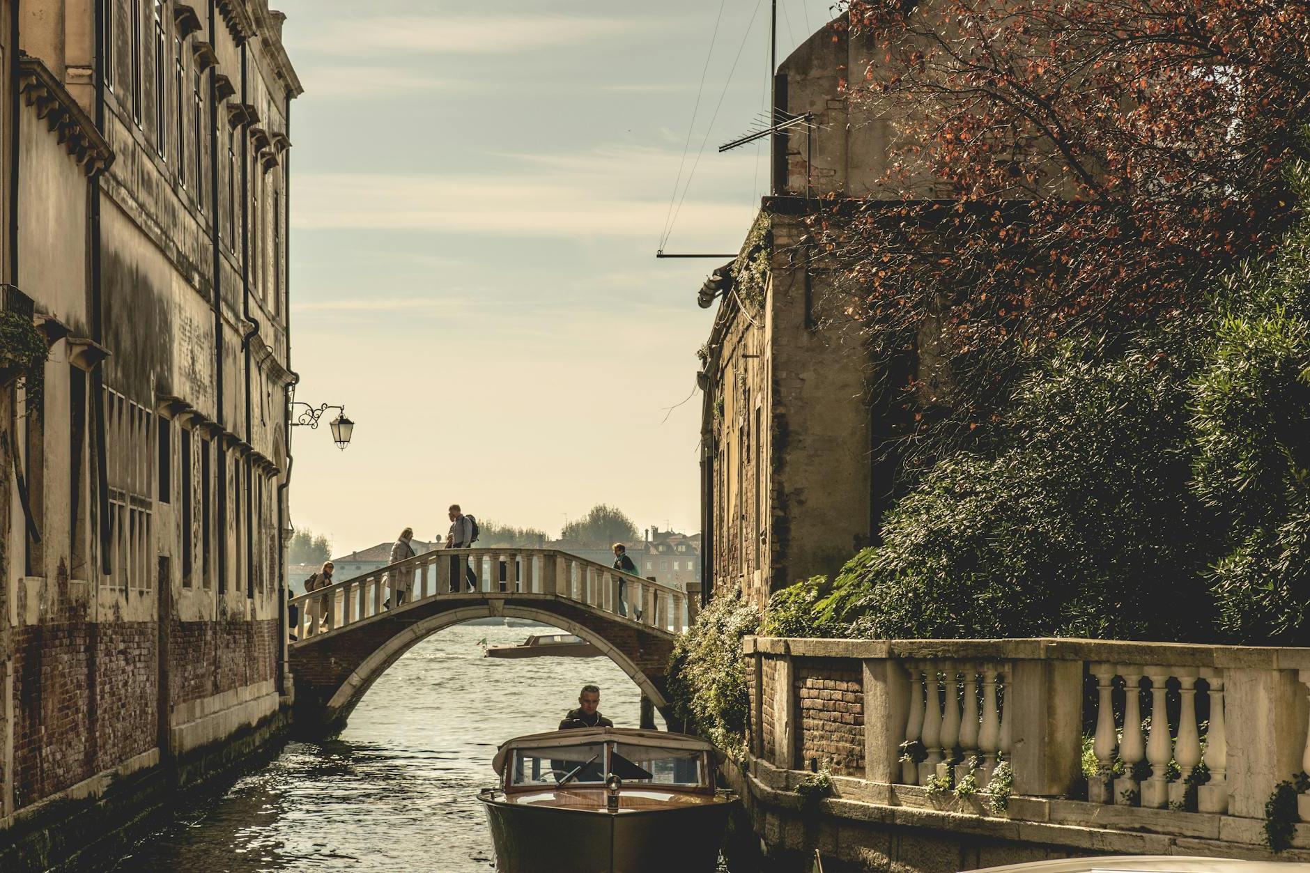 White Concrete Bridge Between Houses