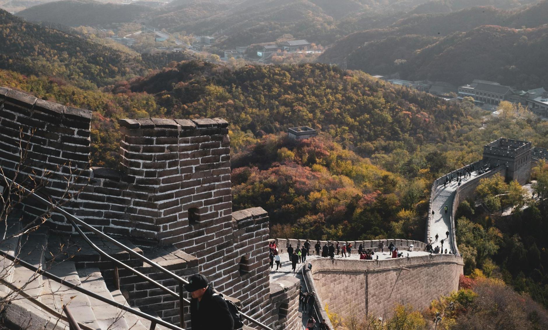 People Walking on the Great Wall of China