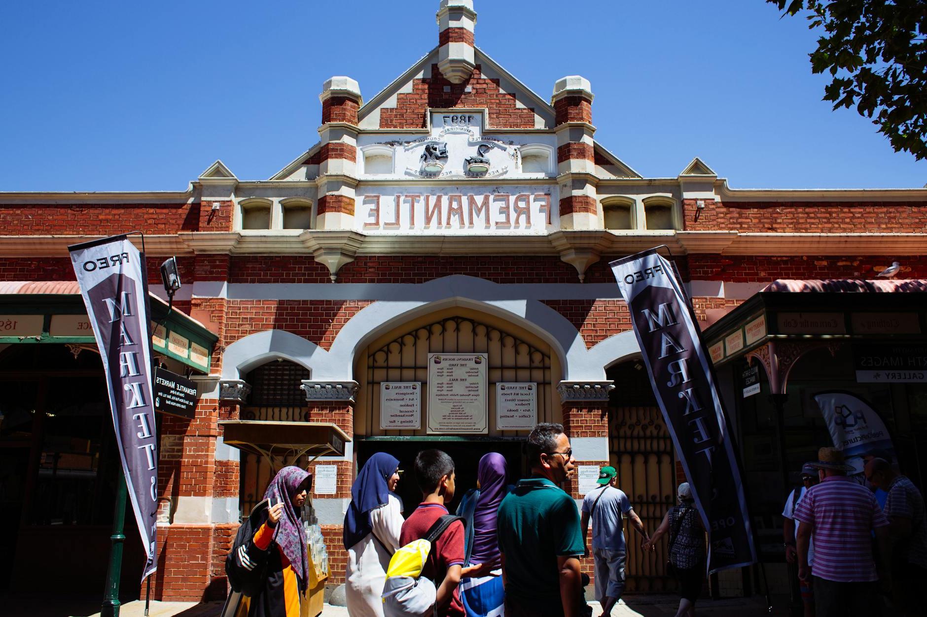 People Standing in Front of Fremantle Market