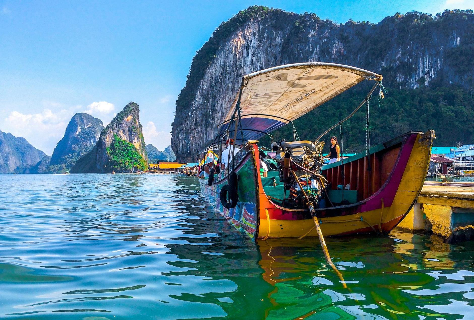 Boat in Phang Nga Bay in Thailand