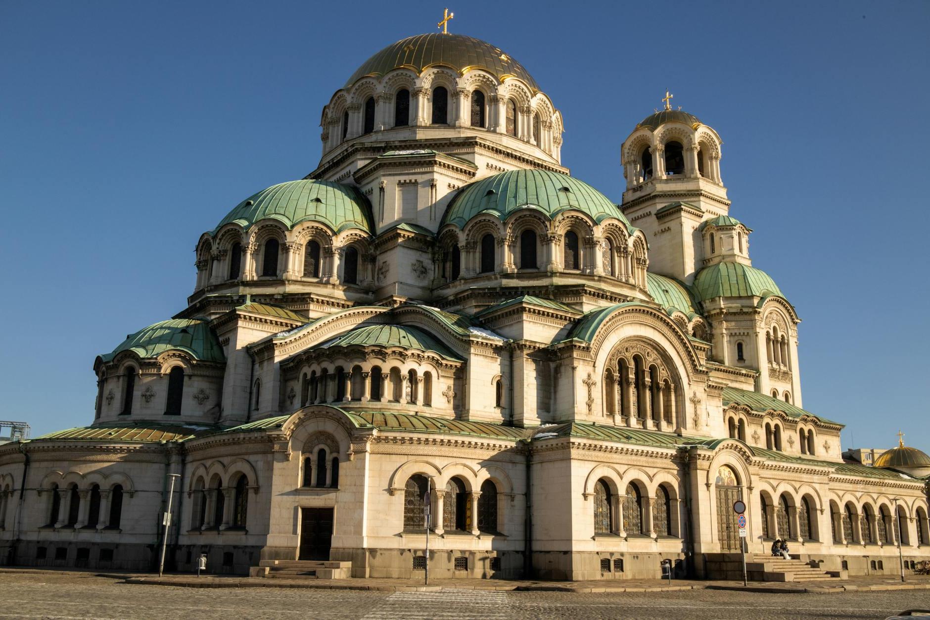 The Alexander Nevsky Cathedral Under a Blue Sky