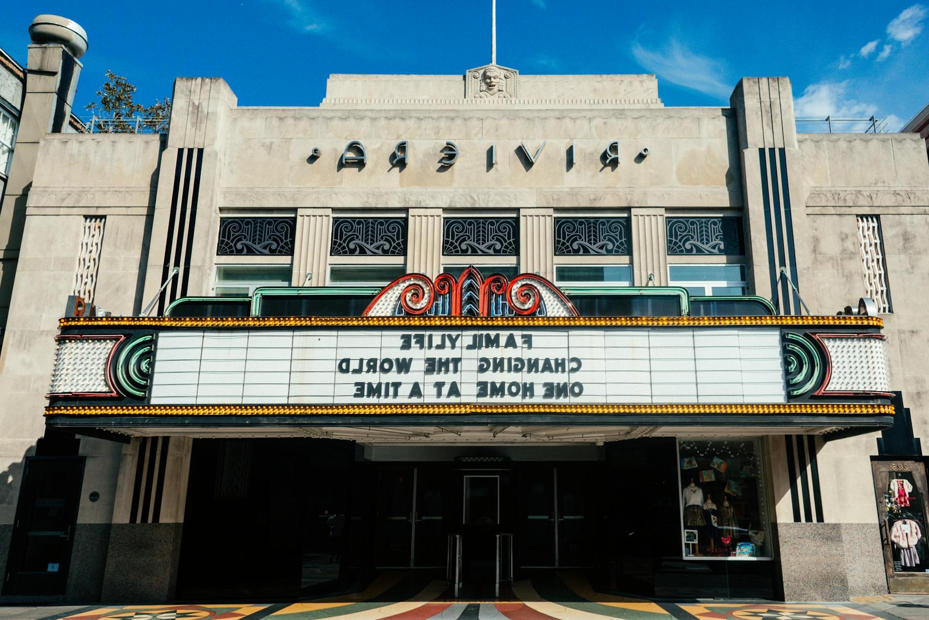 Theater Building with with Signages