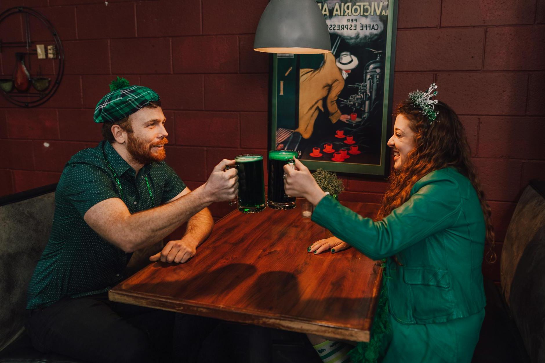 Couple Toasting Alcoholic Drinks