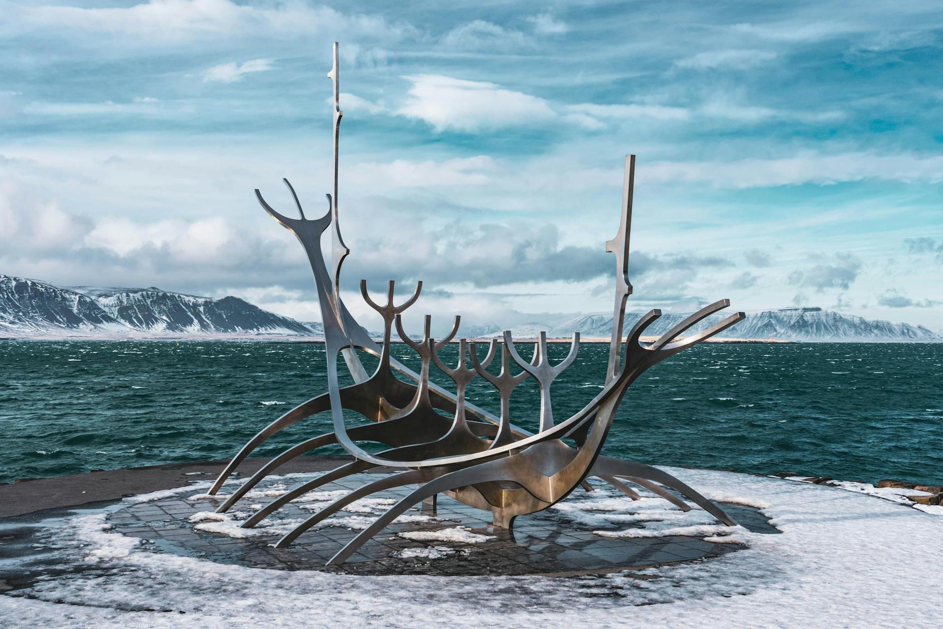 Sun Voyager Sculpture in Reykjavik, Iceland