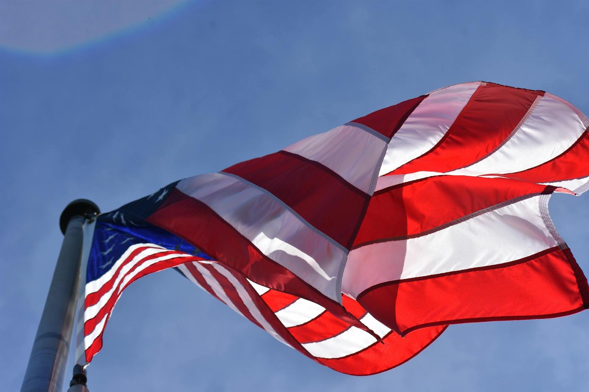 Low Angle Photography of American Flag