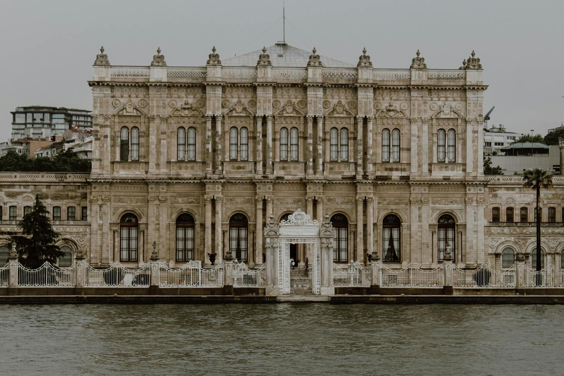 Dolmabahce Palace Facade, Istanbul, Turkey 