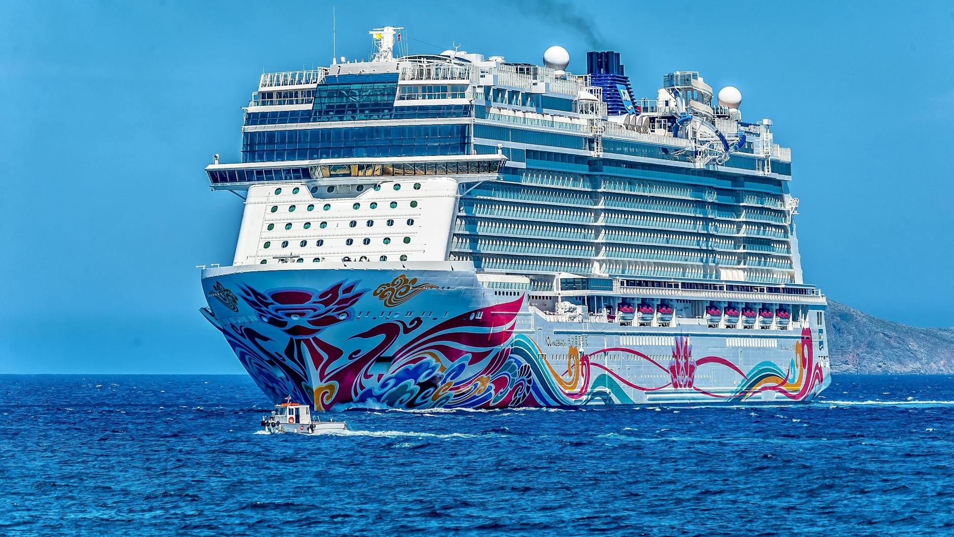 White Cruise Ship on the Sea