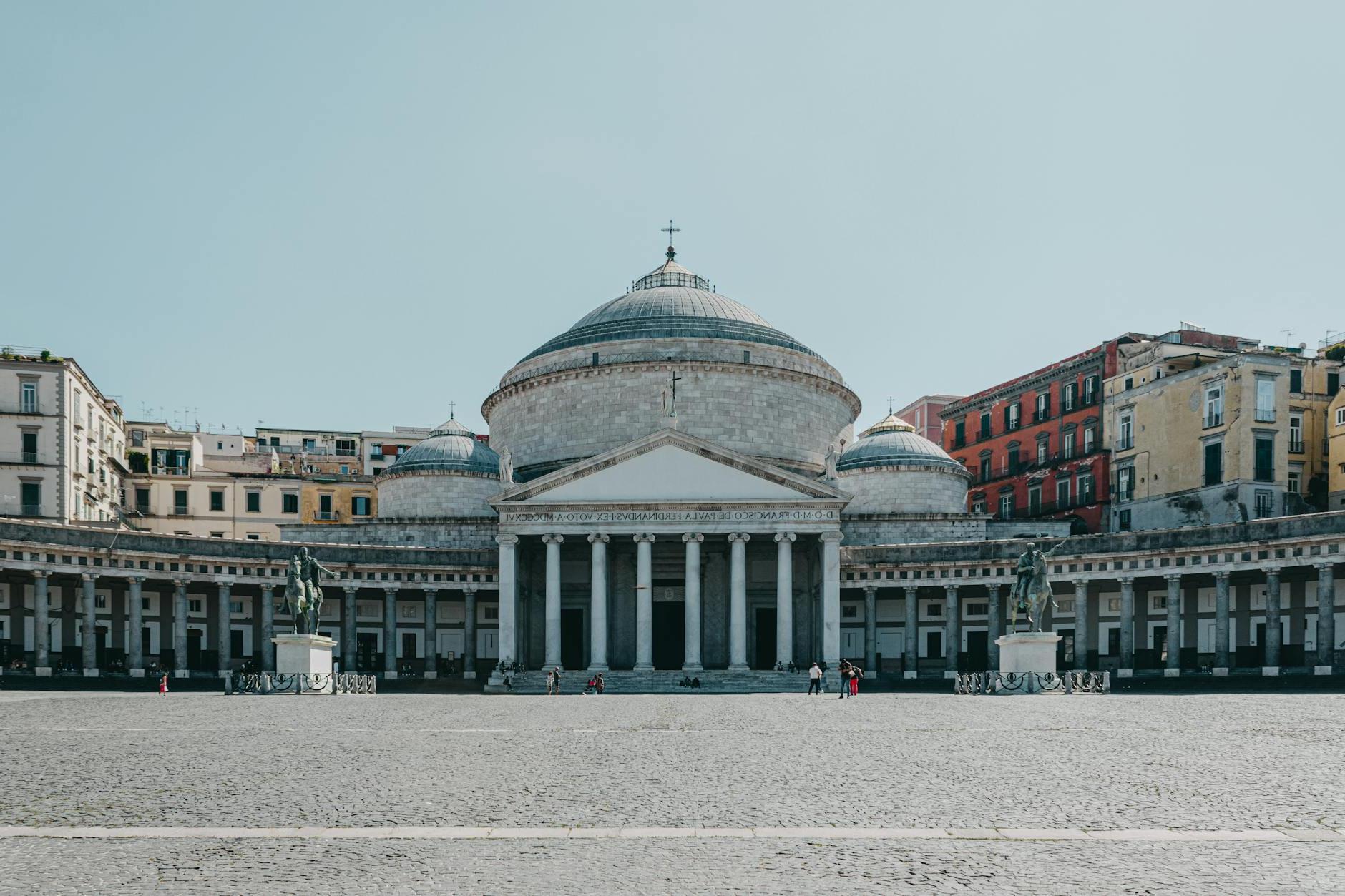 Piazza del Plebiscito in Naples Italy