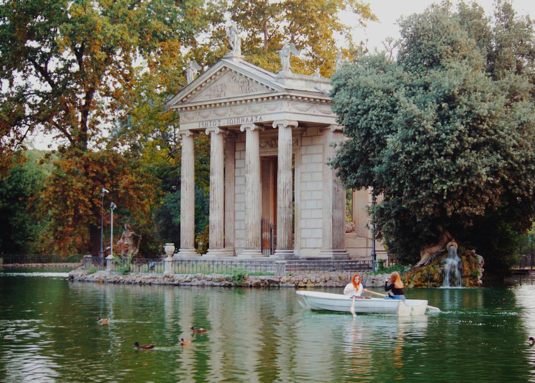 Landscape of Villa Borghese in Rome